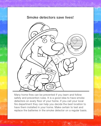 ZOCO Fire Safety Coloring Books with Crayons