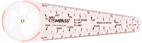 Orange SAFE-T Compass for Classroom Geometry Fun