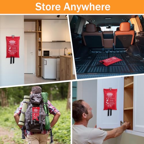 KANHIRO Fire Suppression Blanket - 5 Pack