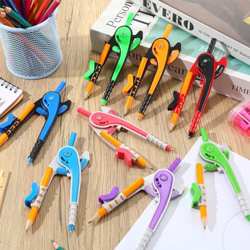 48-Piece Colorful Geometry Compass Set for Students