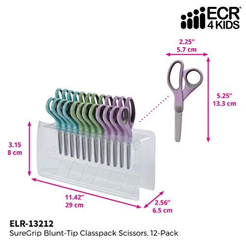 ECR4Kids SureGrip Blunt Tip Scissors Classpack
