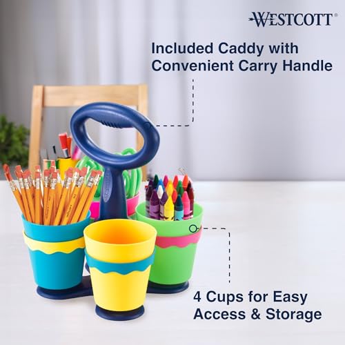 Westcott Kids' Scissor Caddy with Safety Scissors