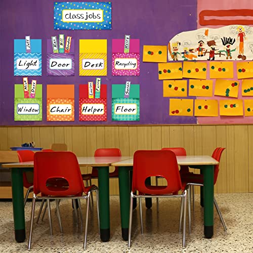 89-Piece Class Jobs Pocket Chart for Classroom Decor