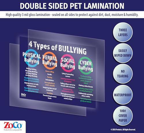 Anti-Bullying Posters for Classroom & Workplace (2 Pack)