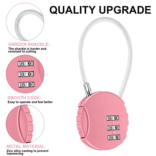 2 Pack 3-Digit Waterproof Combination Locks