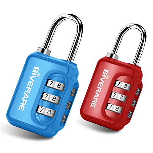 2-Pack Keyless 3-Digit Combination Locks