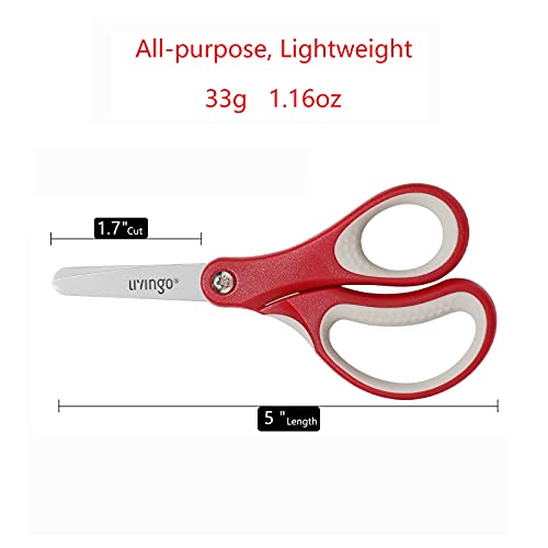 LIVINGO 24 Pack Kids Safety Scissors Set