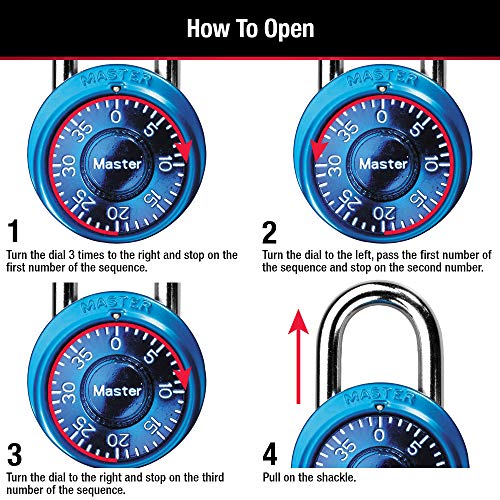 Master Lock Mini Combination Padlock - 3 Pack