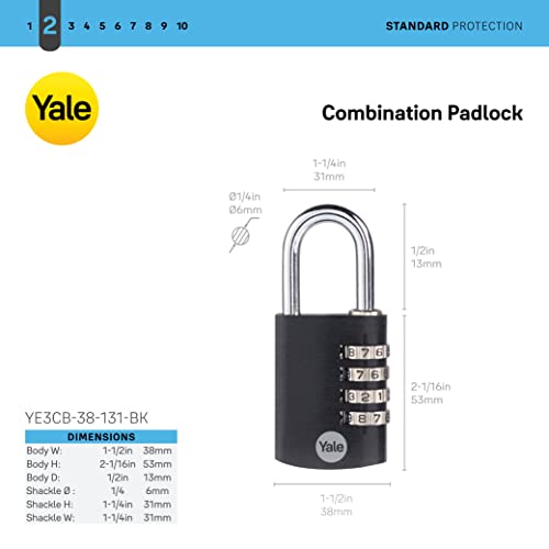 Yale Waterproof 4-Digit Combo Lock for Lockers