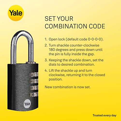 Yale Waterproof 4-Digit Combo Lock for Lockers