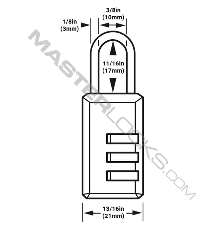 Customizable 3-Digit Combination Padlock for Lockers