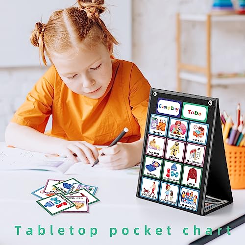 Large Visual Schedule Chart with 92 Cards for Kids