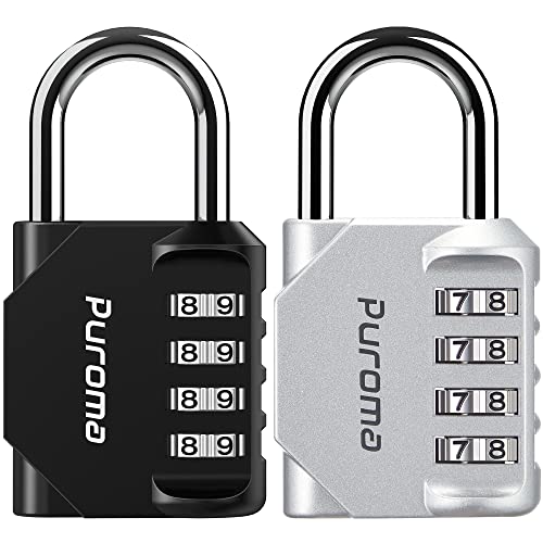 Puroma Waterproof 4-Digit Combination Lock - 2 Pack