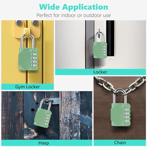 KAWAHA 4-Digit Outdoor Combination Padlock - Khaki Green