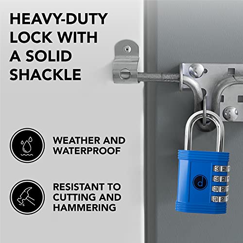 4-Digit Combination Padlock for Lockers and Gates