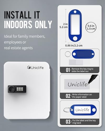 Uniclife 20-Position Key Cabinet with Combo Lock