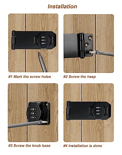 Keyless 3-Digit Cabinet Lock with Twist Knob