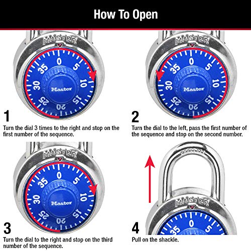 Master Lock Gym Locker Combination Padlock - Blue