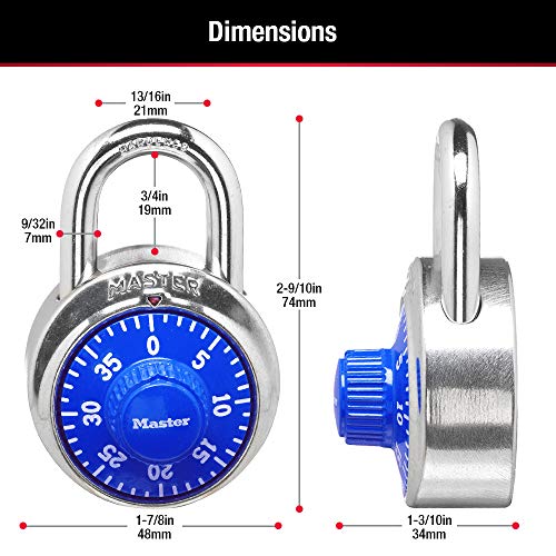 Master Lock Gym Locker Combination Padlock - Blue