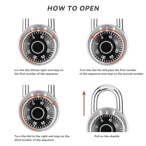 FIGODE® 5-Pack Keyless Combination Locker Locks
