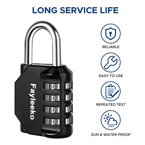 Fayleeko 4-Digit Padlock Set for Lockers