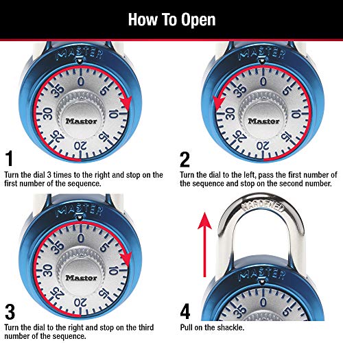 Light Blue Master Lock Locker Combination Padlock