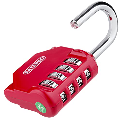 Satargo 4-Digit Gym Locker Combination Lock - Red