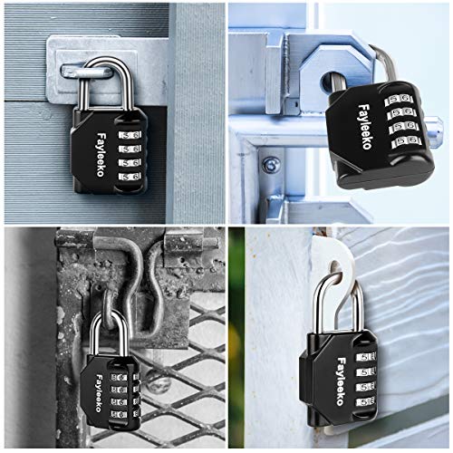 Fayleeko 4-Digit Padlock Set for Lockers