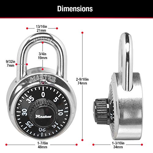 Master Lock 1500T Combination Padlocks - 2 Pack