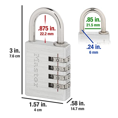 Customizable Silver Padlock by Master Lock 643D