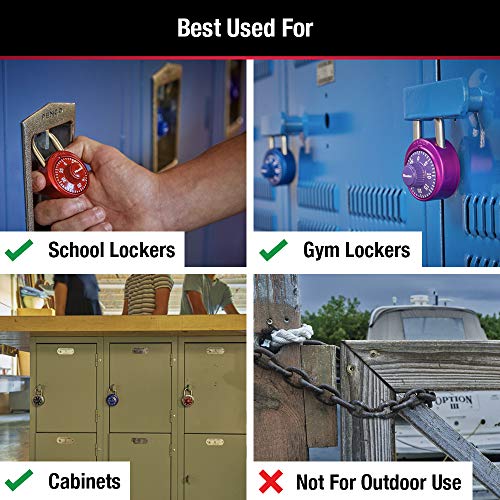 Master Lock 1530DCM Combination Padlock - Assorted Colors
