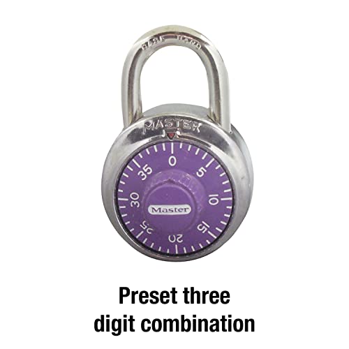 Purple 3-Digit Combination Locker Padlock