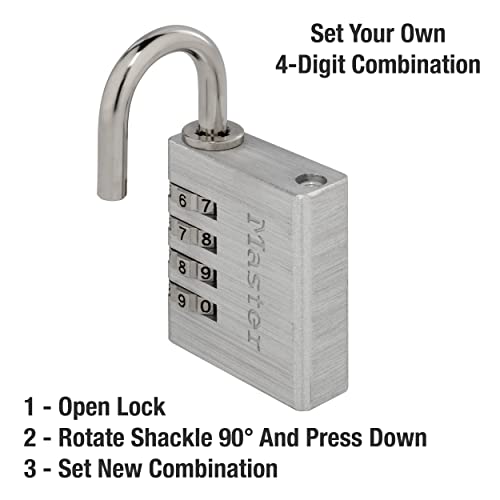 Customizable Silver Padlock by Master Lock 643D