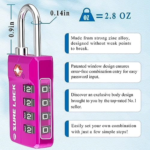 TSA Approved Travel Luggage Locks - 1 Pack