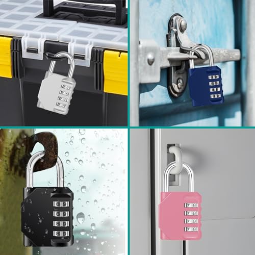 ZHEGE 4-Digit Pink Combination Padlock for Schools