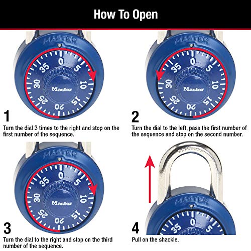 Master Lock 1530DCM Combination Padlock - Assorted Colors