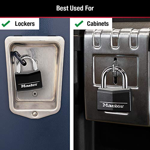 Master Lock Black Aluminum Padlock for Gym Lockers