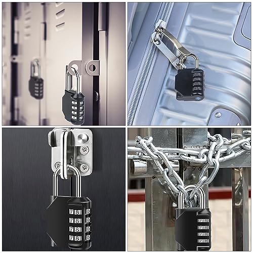 SUTOUG Waterproof 4-Digit Combination Lock - Black