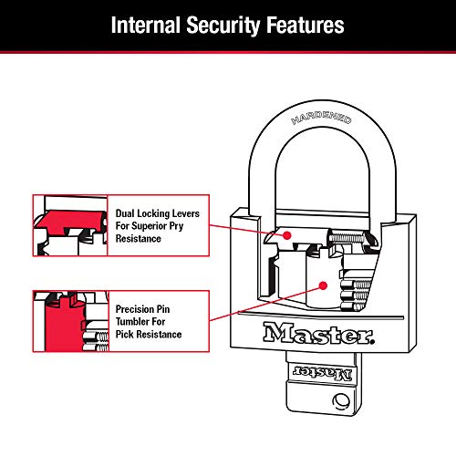 Master Lock Black Aluminum Padlock for Gym Lockers