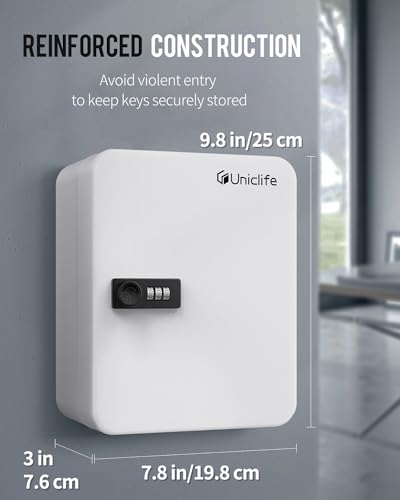 28-Key Wall Mounted Key Cabinet with Lock