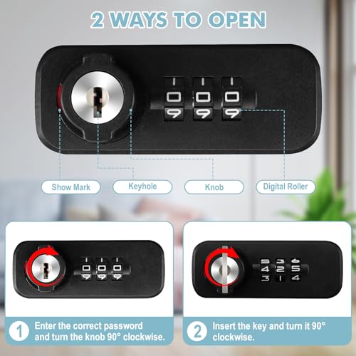 Fireproof Lock Box with Dual Lock Security System