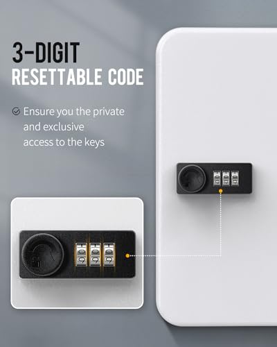 28-Key Wall Mounted Key Cabinet with Lock