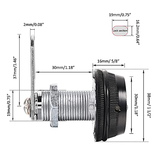 3-Pack Security Combination Cabinet Locks - Black