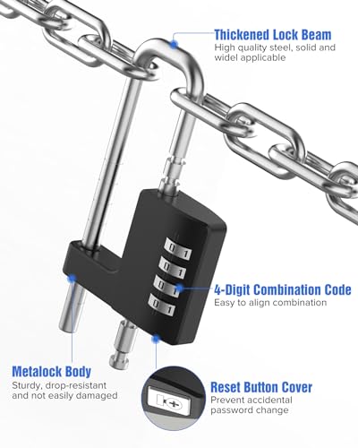 YogePote 4-Digit Combination Padlock - Black