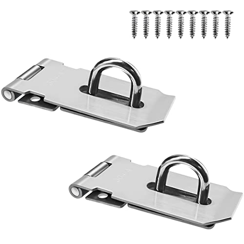 Stainless Steel Gate Lock Hasp Set - 2 Pieces