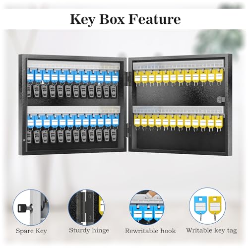 48-Key Wall Mount Lock Box Organizer