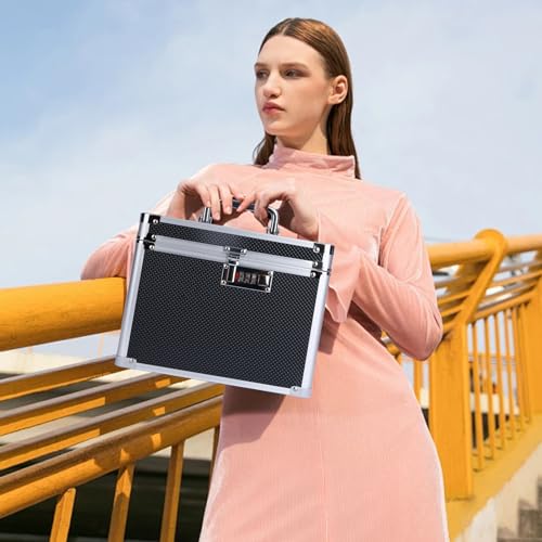 Secure Combination Lock Box for Valuables and Documents