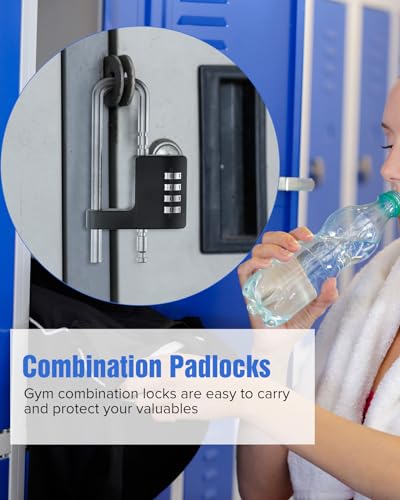 YogePote 4-Digit Combination Padlock - Black