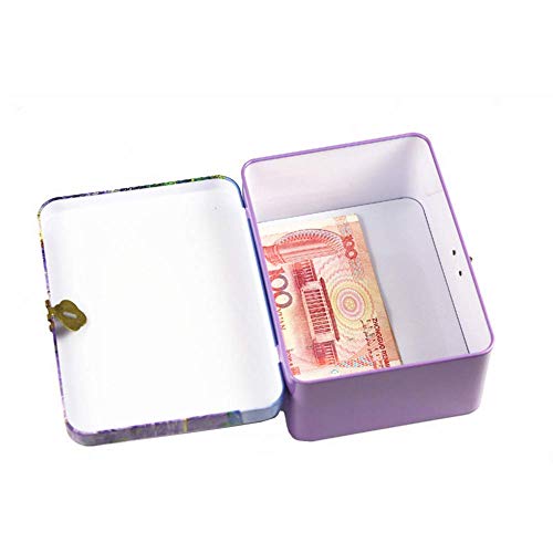Retro Tinplate Storage Box with Padlock - Multi-Use