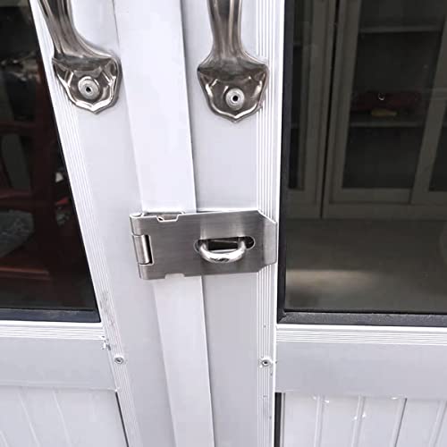 Stainless Steel Gate Lock Hasp Set - 2 Pieces